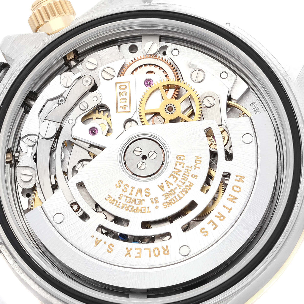 Rolex Daytona Steel Yellow Gold White Diamond Dial Mens Watch 16523