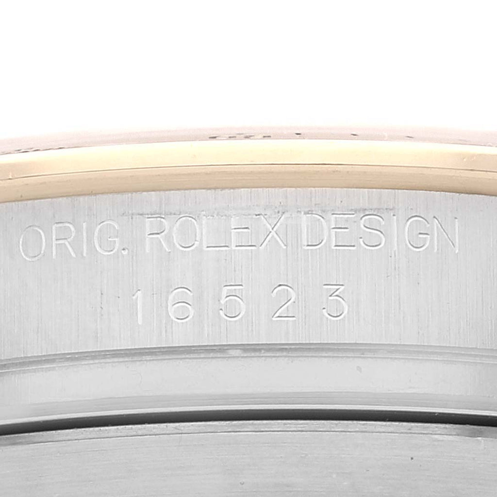 Rolex Daytona Steel Yellow Gold White Diamond Dial Mens Watch 16523