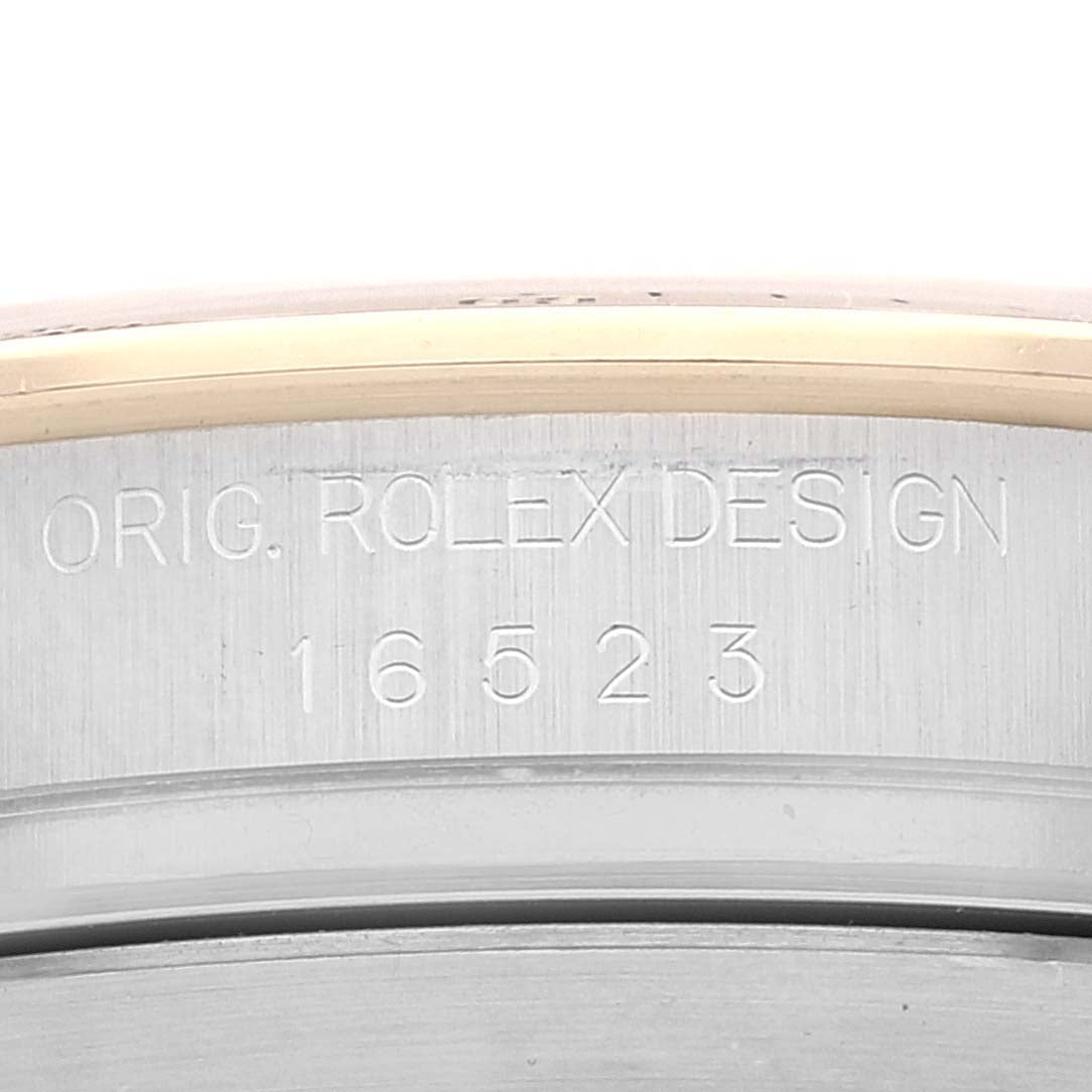 Rolex Daytona Steel Yellow Gold White Diamond Dial Mens Watch 16523