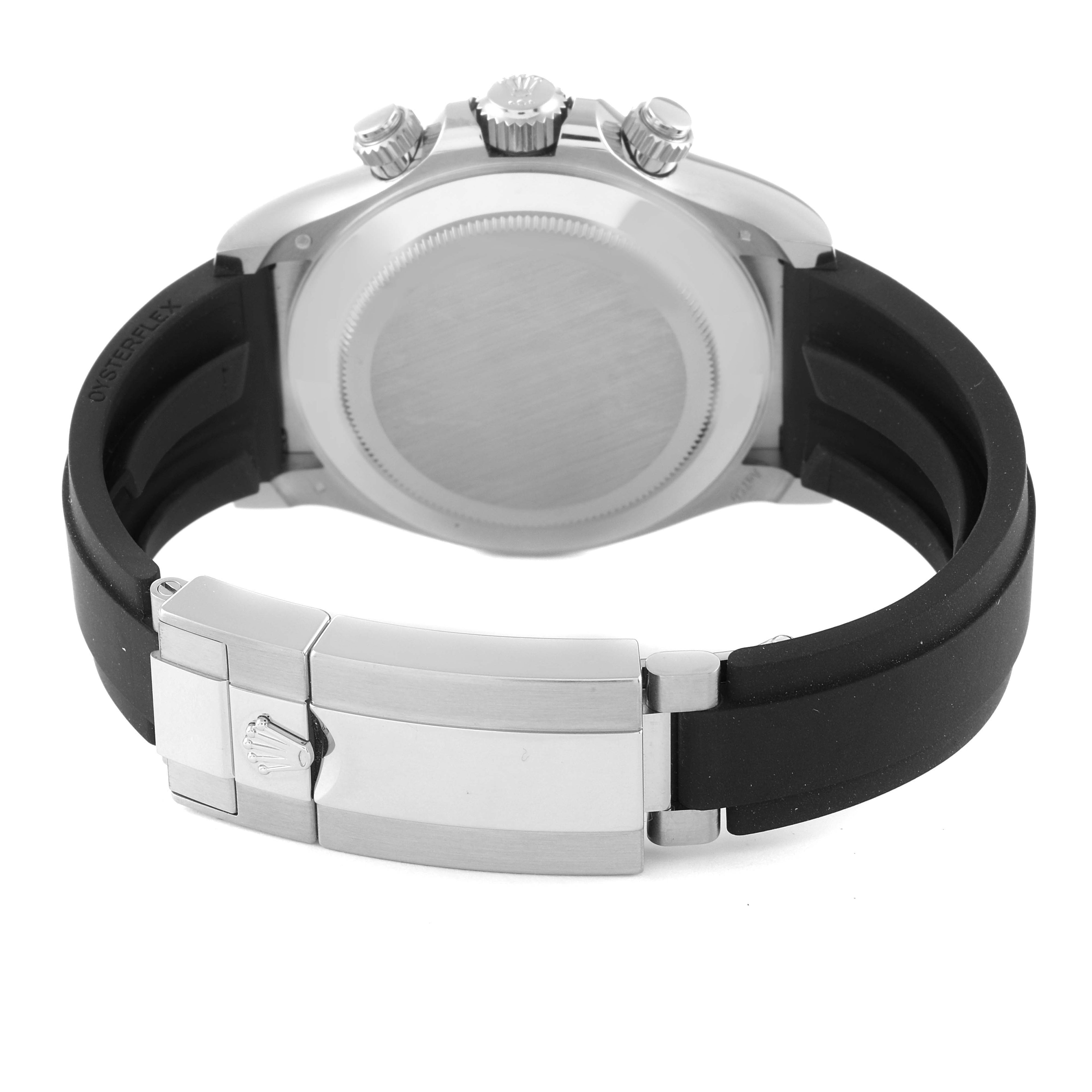 Rolex Daytona White Gold  Grey Dial  Rubber Strap Mens Watch 116519 Unworn