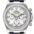 Rolex Daytona White Gold Mother of Pearl Diamond Mens Watch 116589