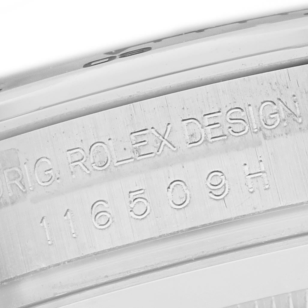 Rolex Daytona White Gold Silver Dial Mens Watch 116509 Box Card + ADD ONE LINK IN THE BOX