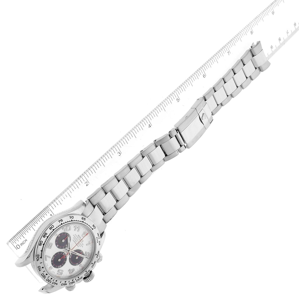 Rolex Daytona White Gold Silver Racing Dial Mens Watch 116509