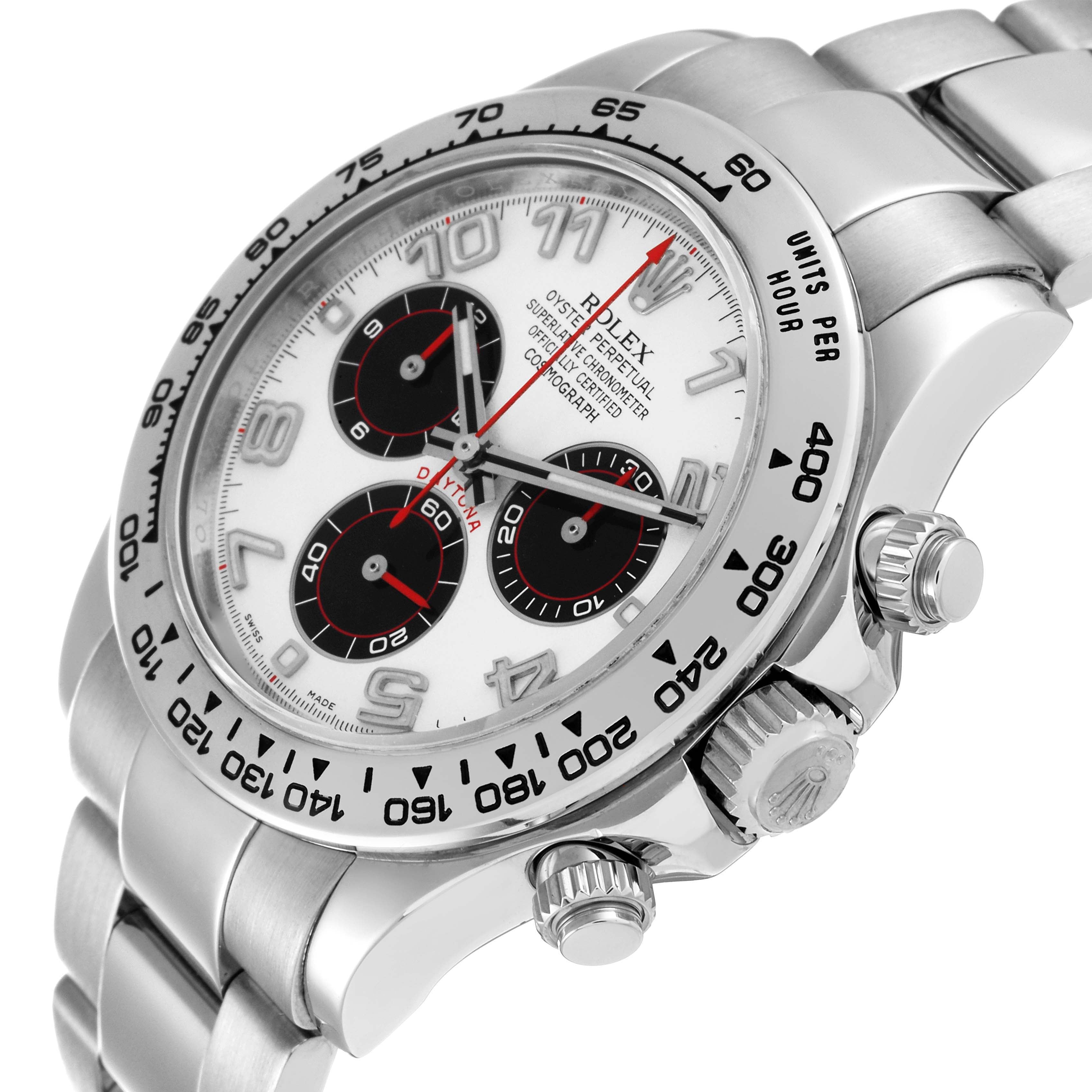 Rolex Daytona White Gold Silver Racing Dial Mens Watch 116509
