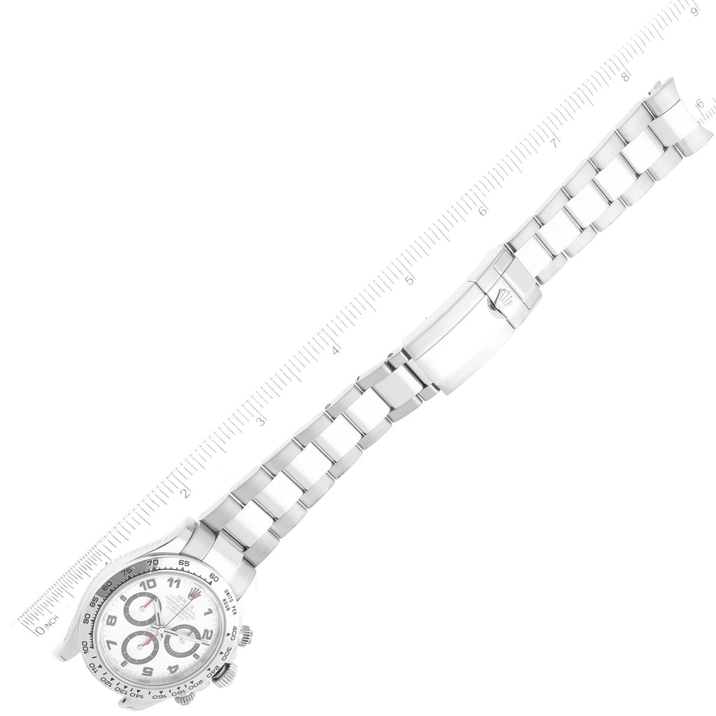 Rolex Daytona White Gold Silver Racing Dial Mens Watch 116509 Box Card