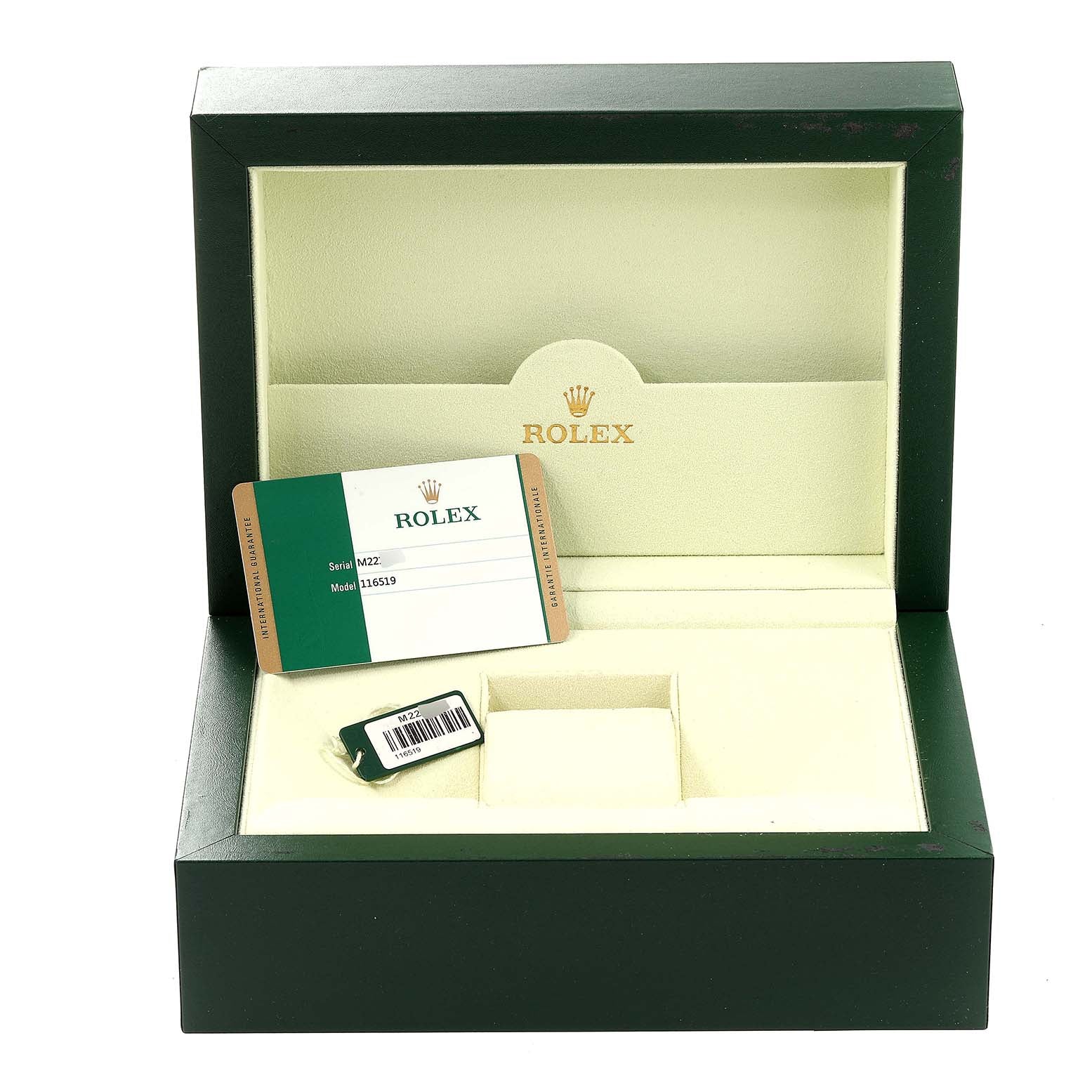 Rolex Daytona White Gold Sodalite Stone Diamond Mens Watch 116519 Box Card