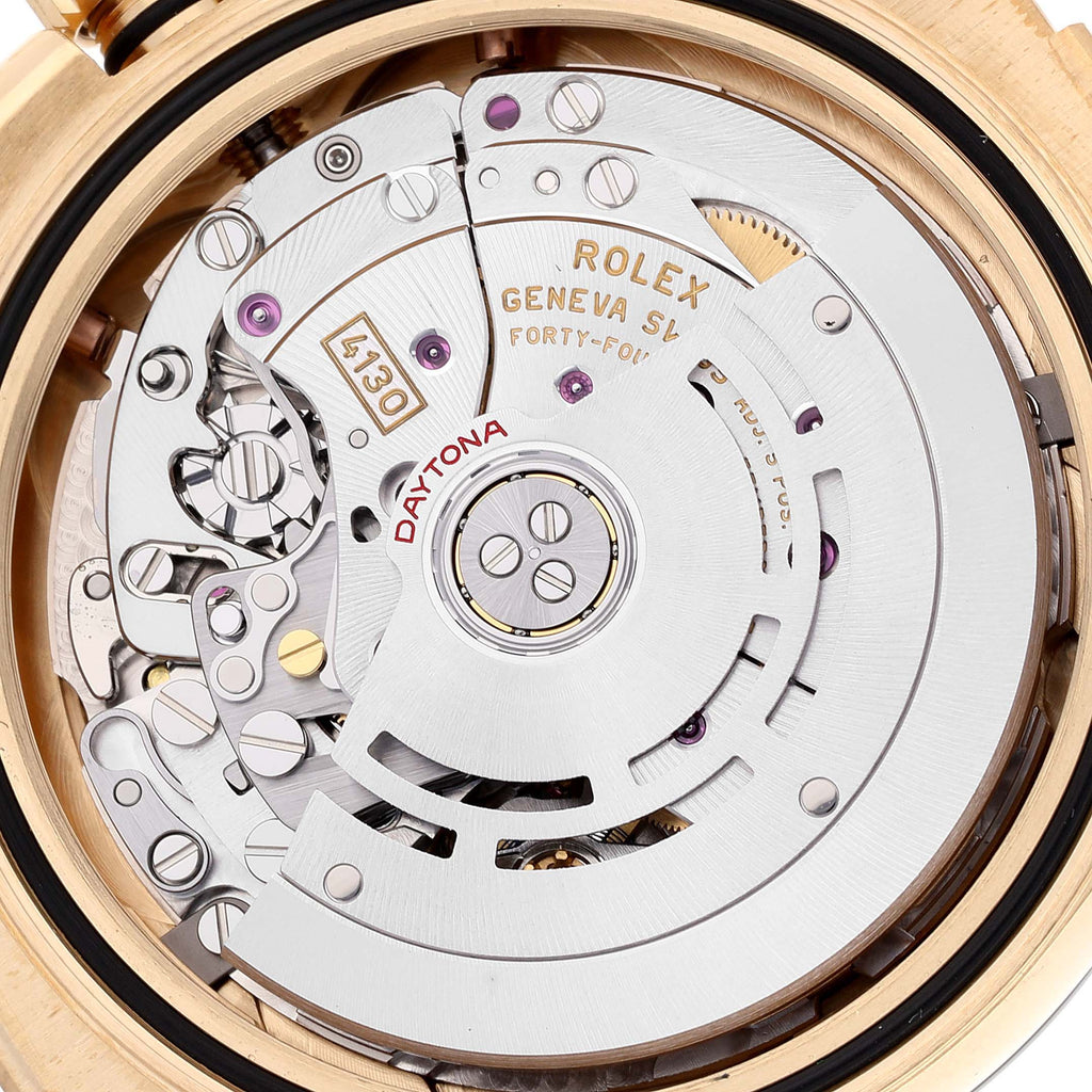 Rolex Daytona Yellow Gold Champagne Dial Ceramic Bezel Mens Watch 116518 Unworn