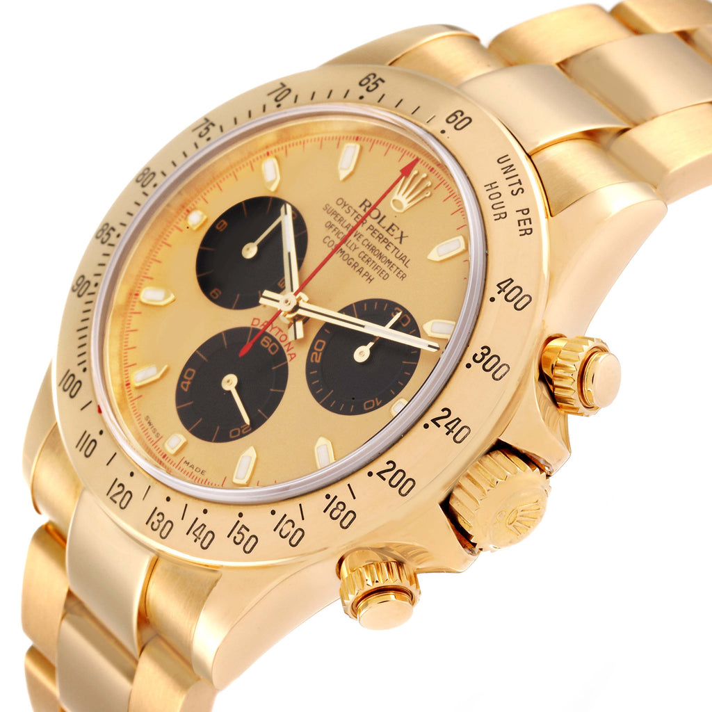 Rolex Daytona Yellow Gold Champagne Dial Mens Watch 116528