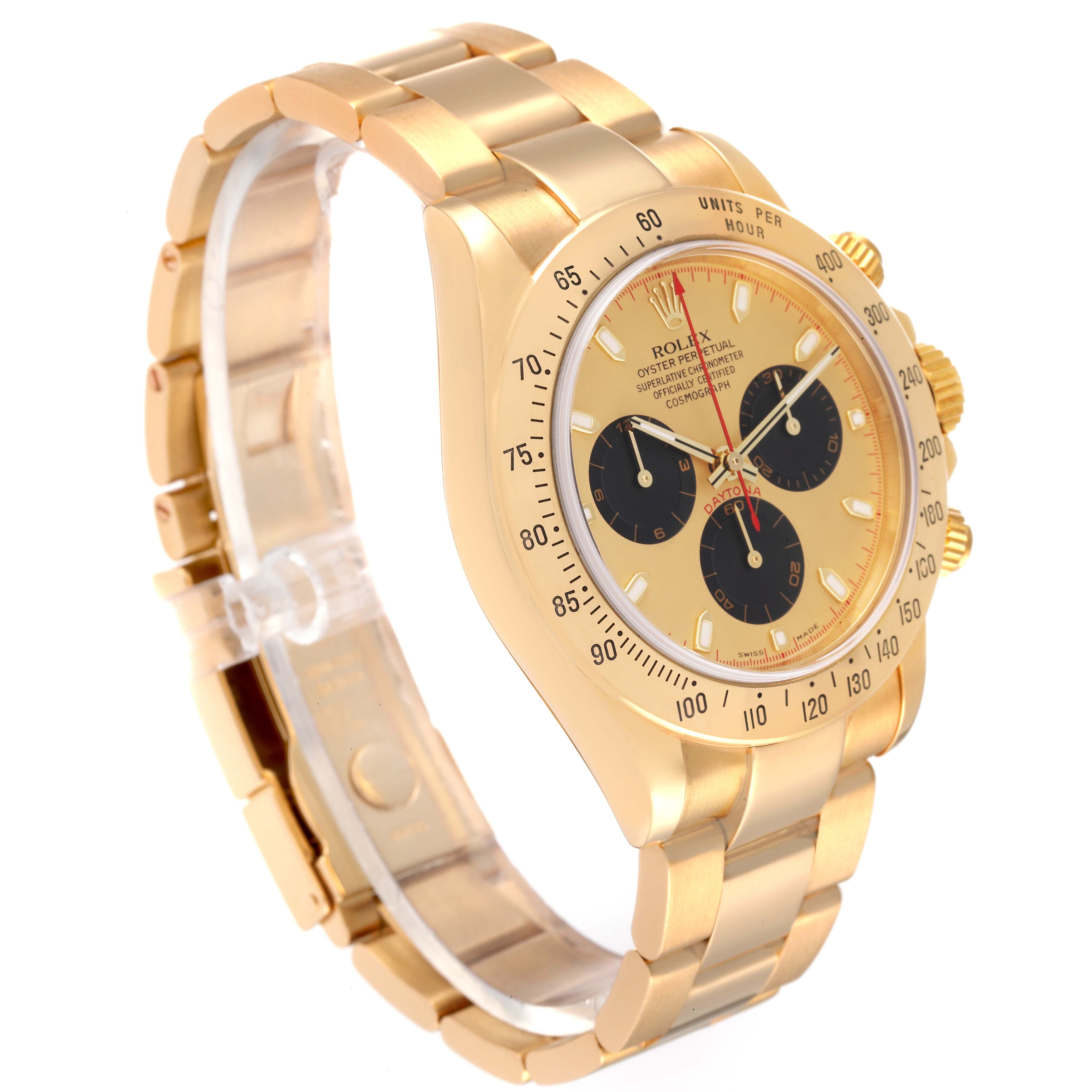 Rolex Daytona Yellow Gold Champagne Dial Mens Watch 116528
