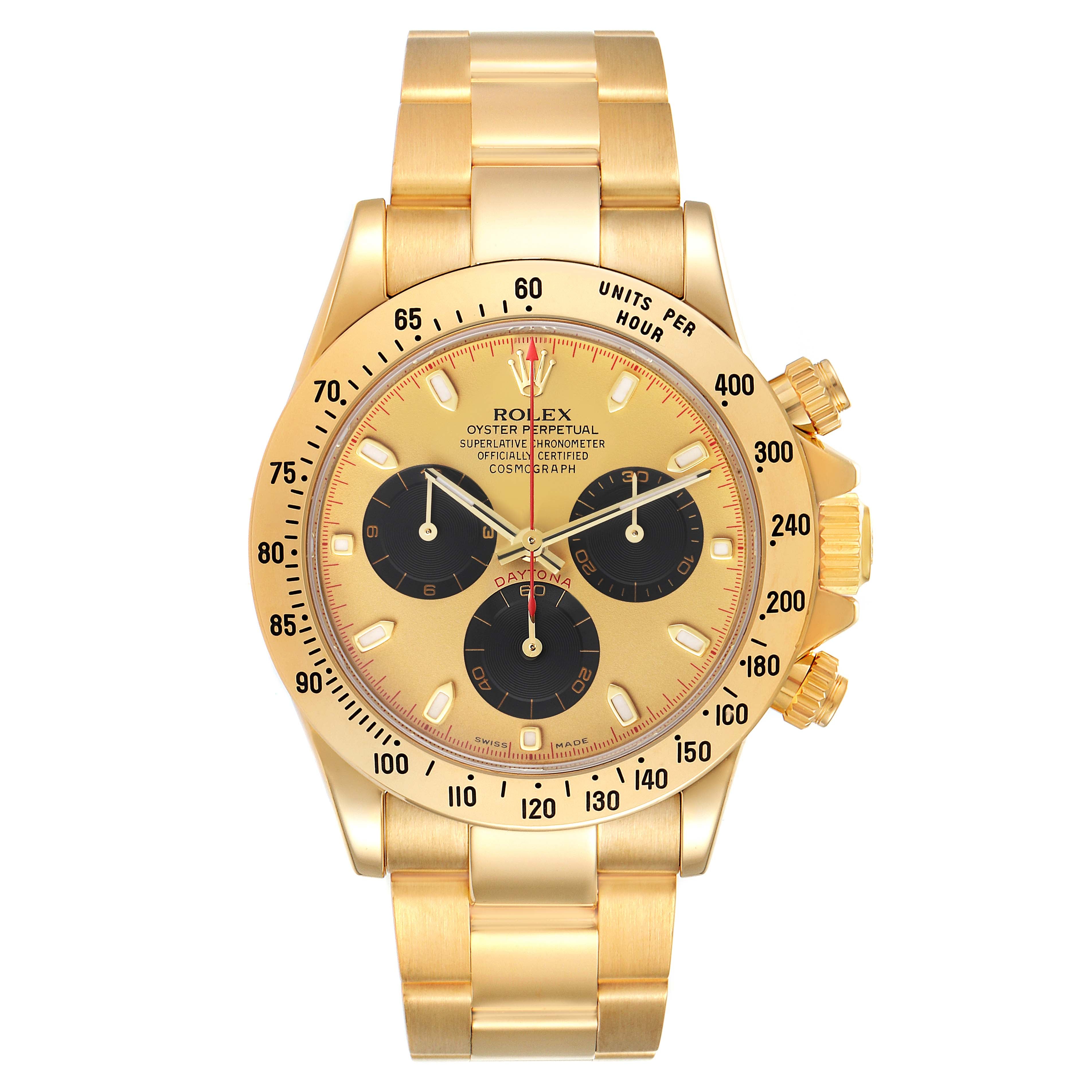 Rolex Daytona Yellow Gold Champagne Dial Mens Watch 116528