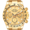 Rolex Daytona Yellow Gold Champagne Diamond Dial Mens Watch 116508