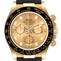 Rolex Daytona Yellow Gold Diamond Dial Ceramic Bezel Mens Watch 116518 Unworn