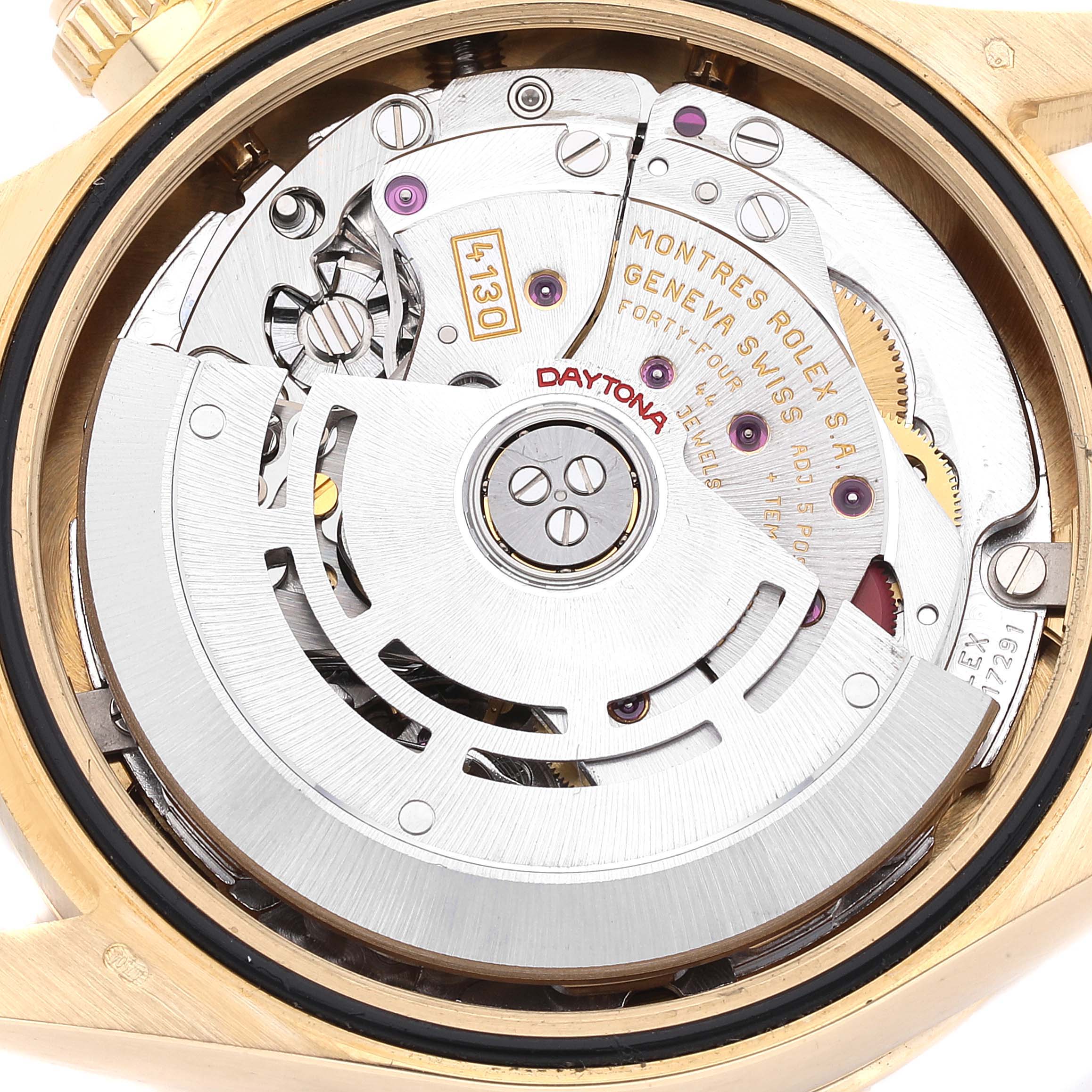 Rolex Daytona Yellow Gold Diamond Dial Mens Watch 116528 Box Papers