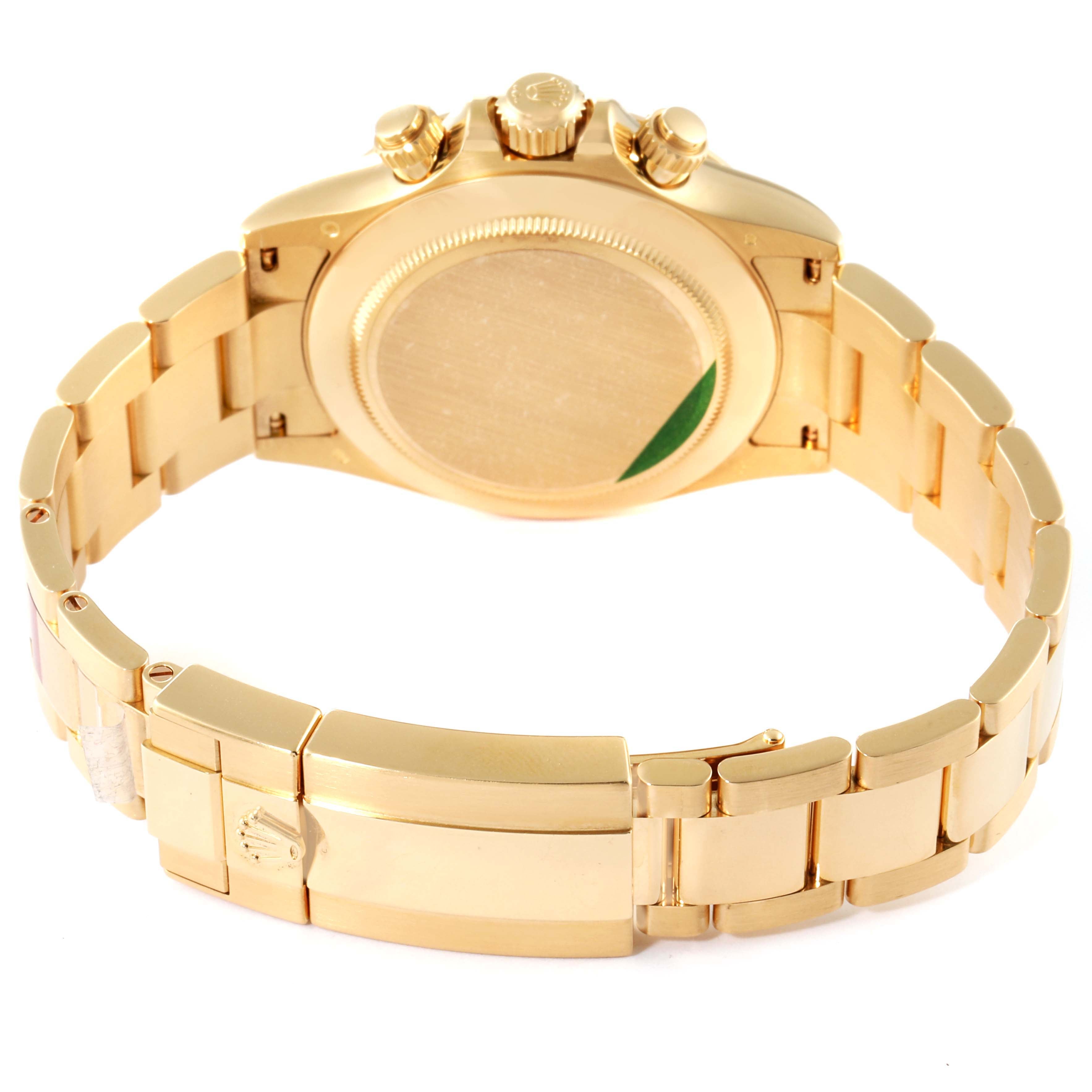 Rolex Daytona Yellow Gold MOP Diamond Dial Mens Watch 116508 Box Card