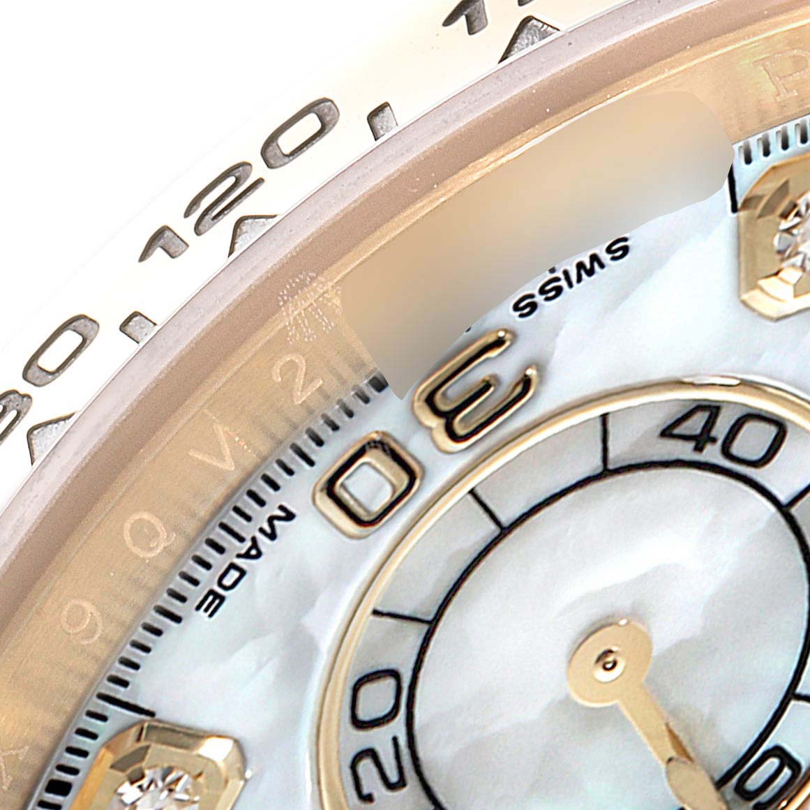 Rolex Daytona Yellow Gold MOP Diamond Dial Mens Watch 116508 Box Card