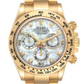 Rolex Daytona Yellow Gold MOP Diamond Dial Mens Watch 116508 Box Card