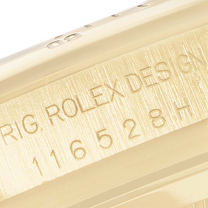 Rolex Daytona Yellow Gold MOP Diamond Dial Mens Watch 116528 Box Card