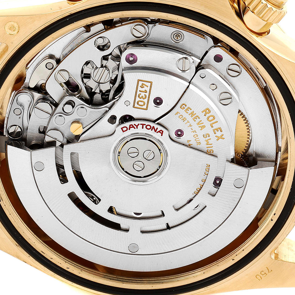 Rolex Daytona Yellow Gold MOP Diamond Dial Mens Watch 116528 Box Card