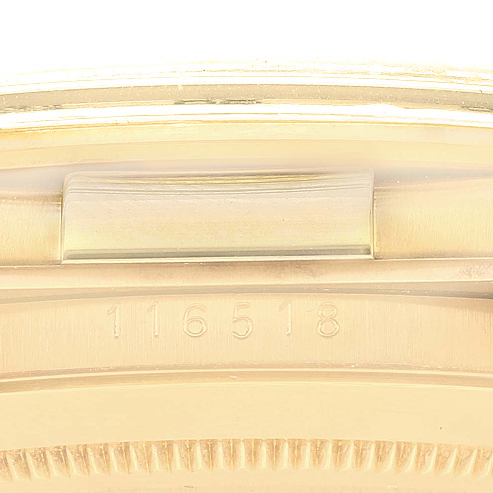 Rolex Daytona Yellow Gold Mother of Pearl Dial Mens Watch 116518 Box Papers
