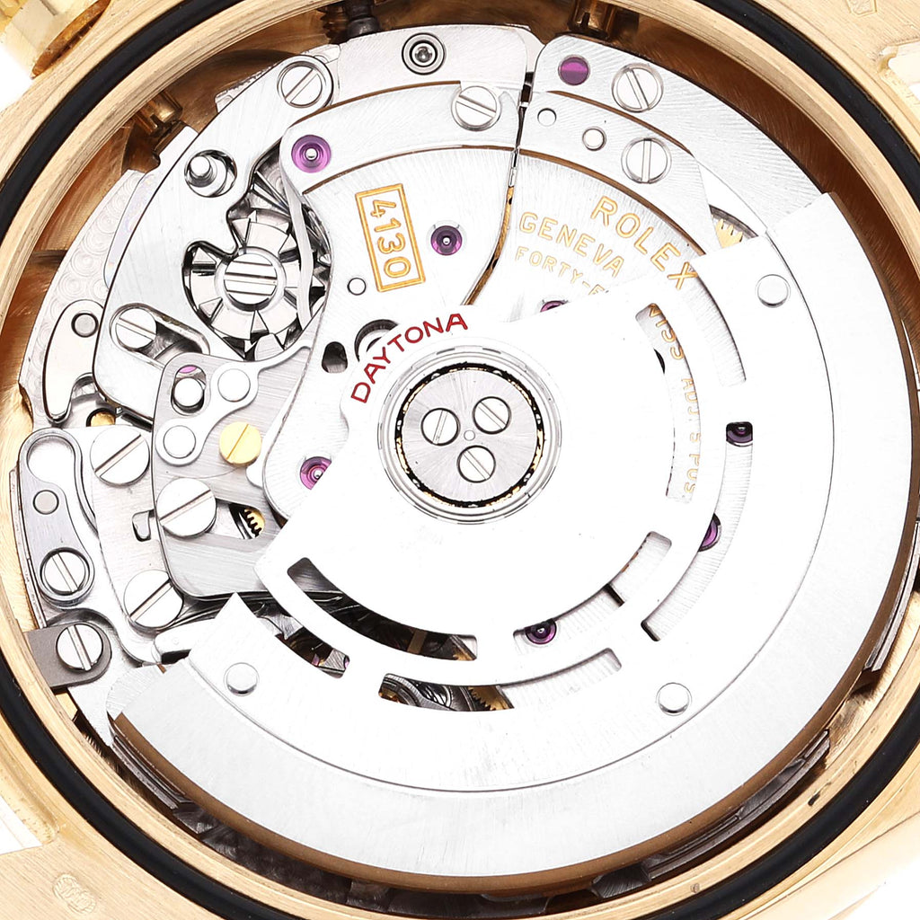 Rolex Daytona Yellow Gold Mother of Pearl Diamond Dial Mens Watch 116528