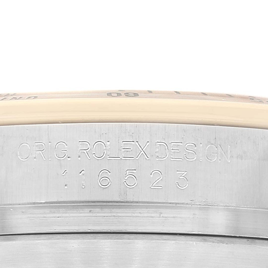 Rolex Daytona Yellow Gold Steel MOP Diamond Watch 116523 Box Card