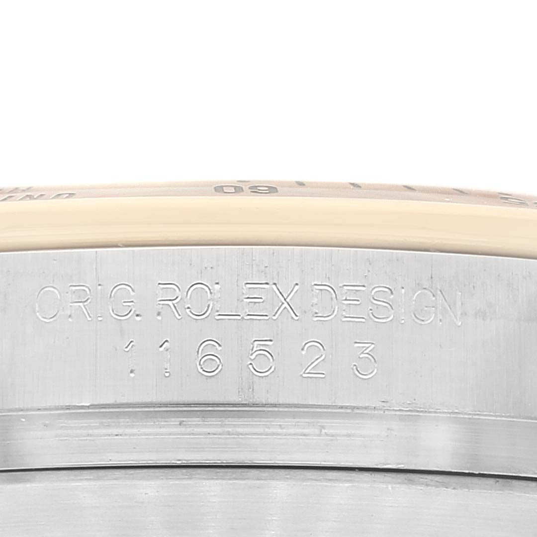 Rolex Daytona Yellow Gold Steel MOP Diamond Watch 116523 Box Card
