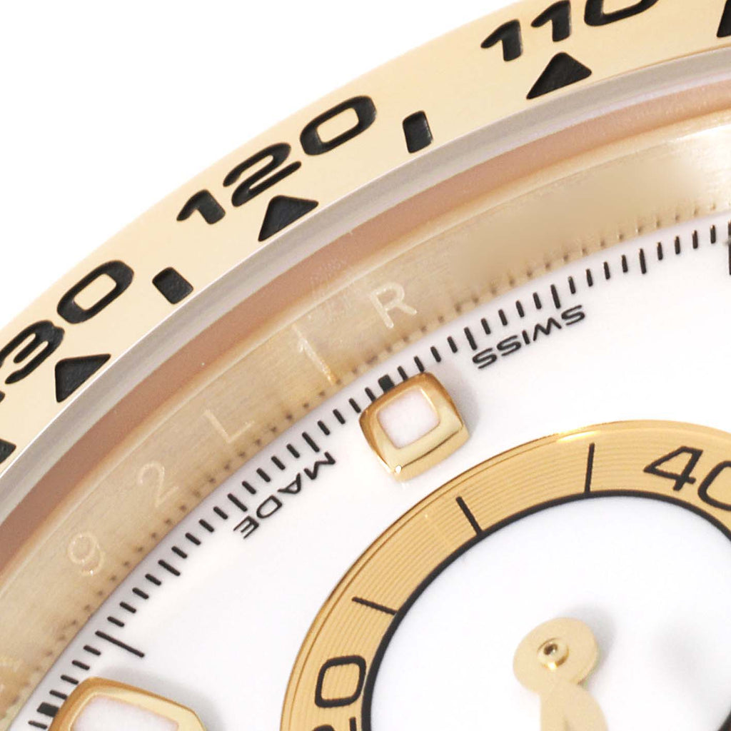 Rolex Daytona Yellow Gold White Dial Mens Watch 116508 Unworn