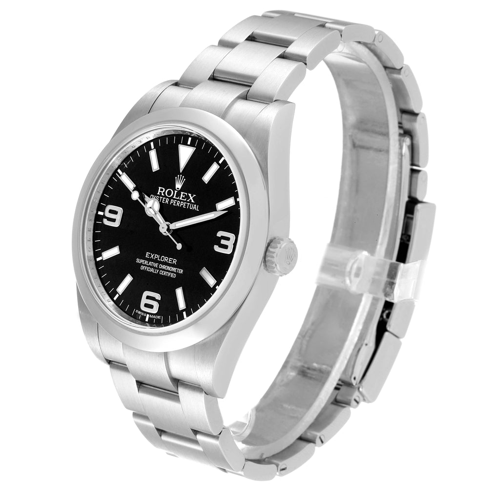 Rolex Explorer I 39mm Black Dial Mens Watch 214270 Box Card