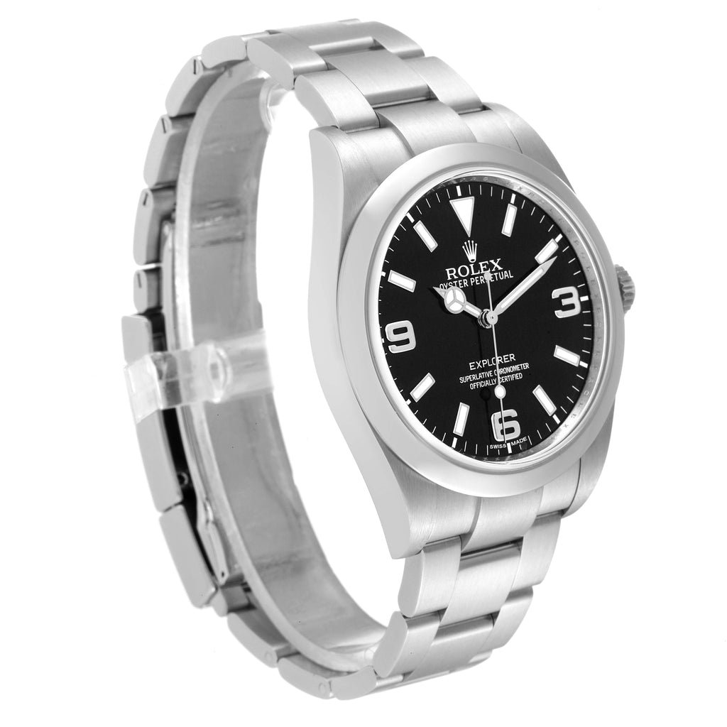Rolex Explorer I 39mm Black Dial Mens Watch 214270 Box Card