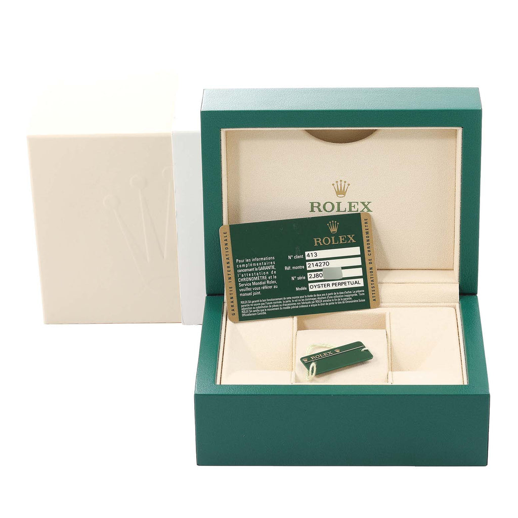 Rolex Explorer I 39mm Black Dial Mens Watch 214270 Box Card