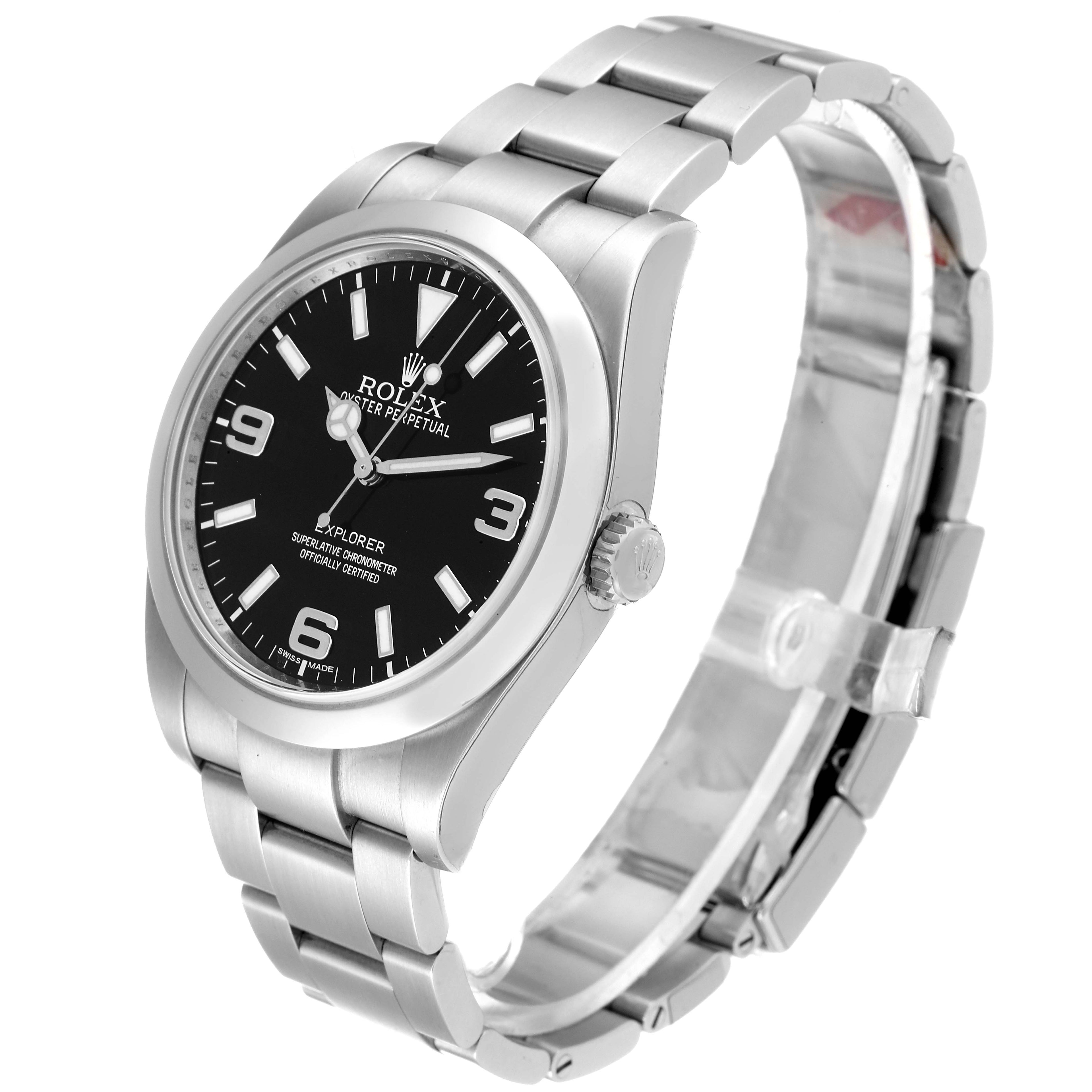 Rolex Explorer I 39mm Black Dial Steel Mens Watch 214270 Unworn NOS