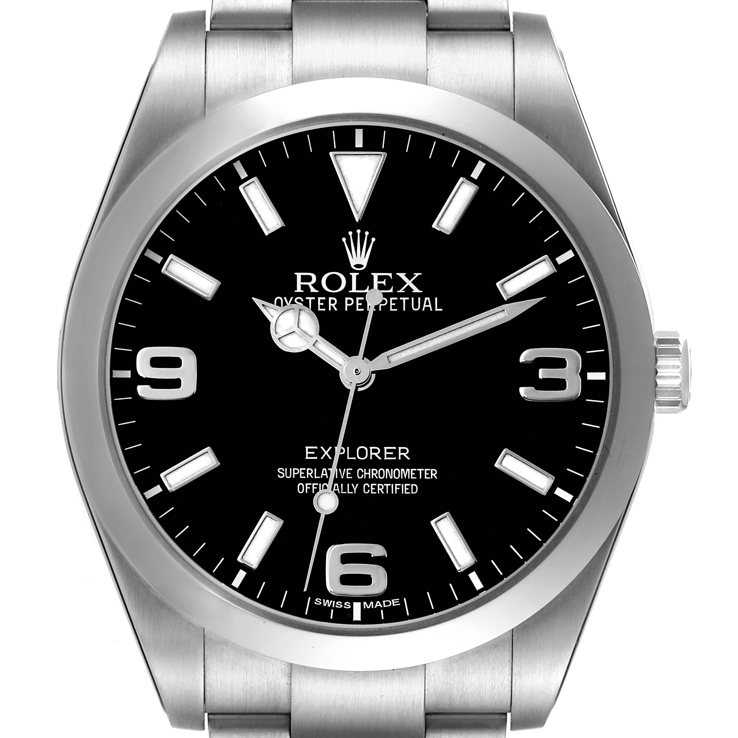 Rolex Explorer I 39mm Black Dial Steel Mens Watch 214270 Unworn NOS