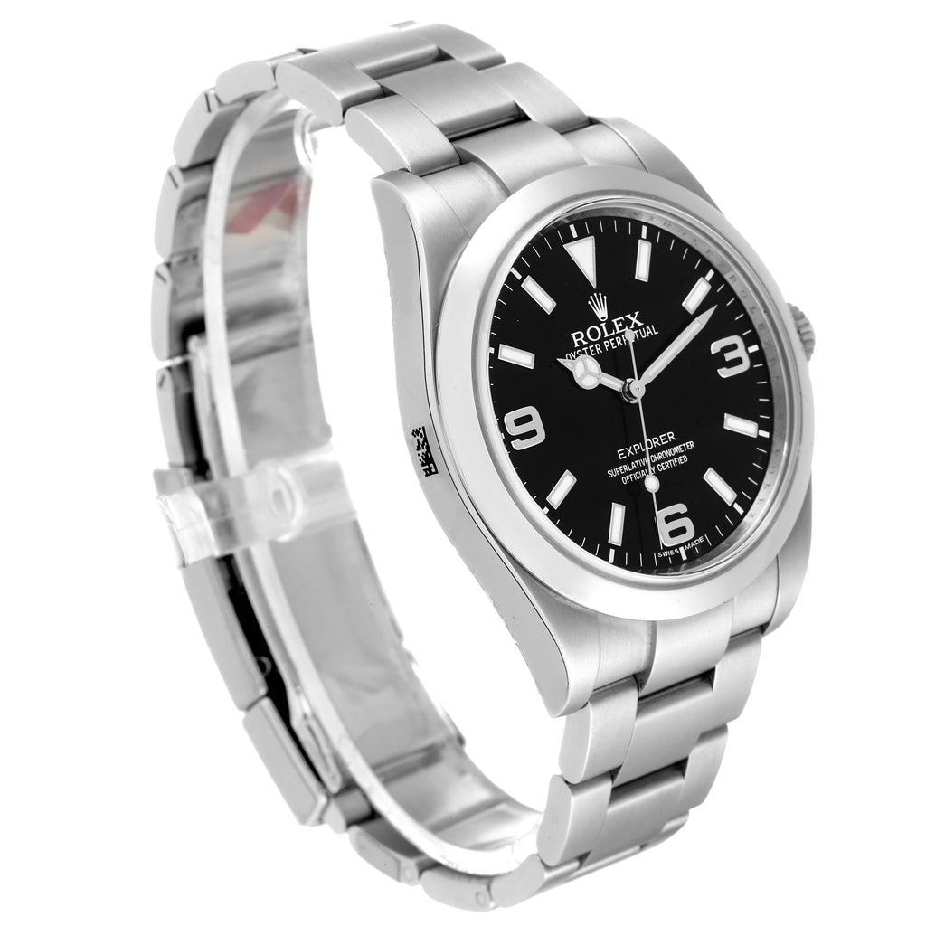 Rolex Explorer I 39mm Black Dial Steel Mens Watch 214270 Unworn NOS