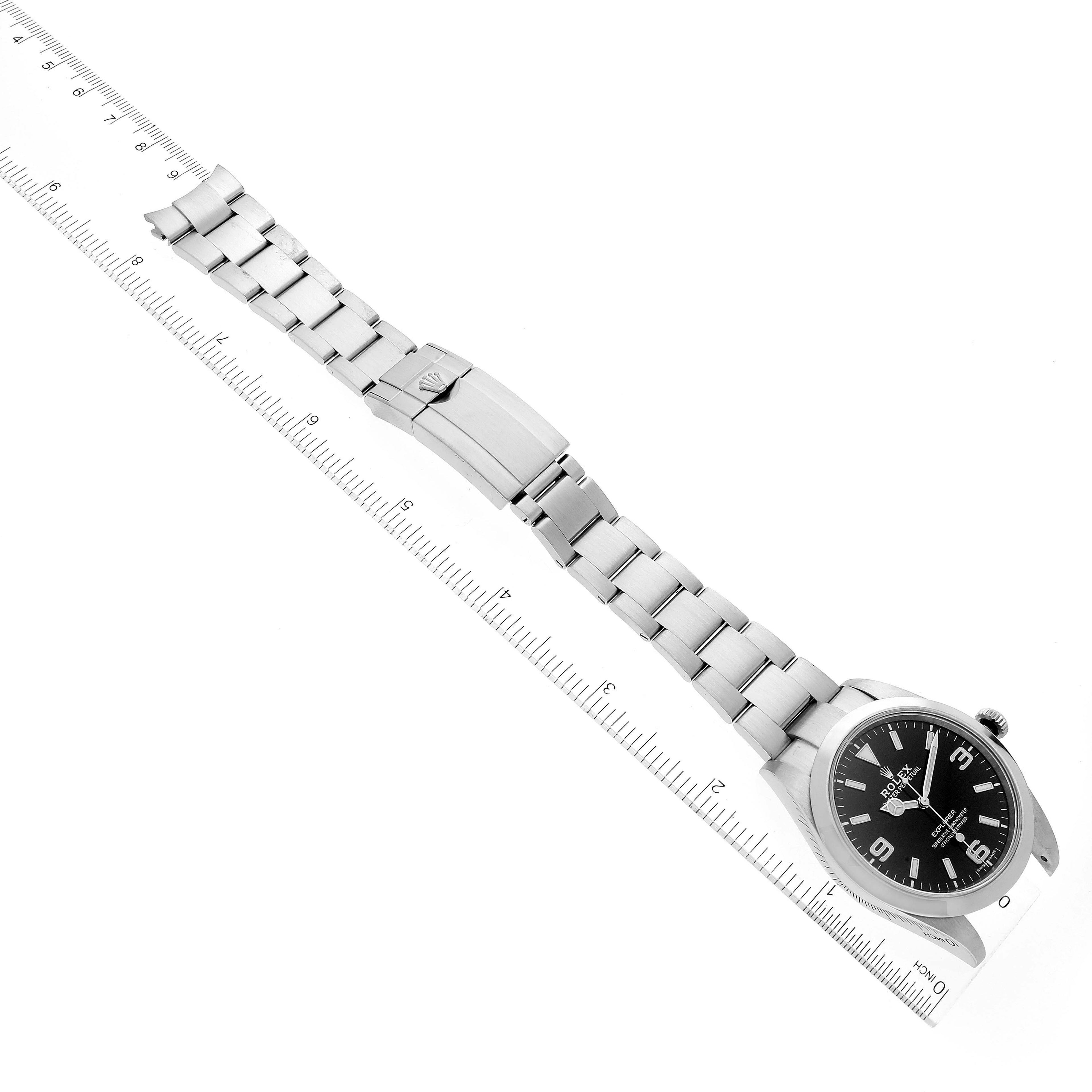 Rolex Explorer I 39mm Luminescent Arabic Numerals Mens Watch 214270 Box Card