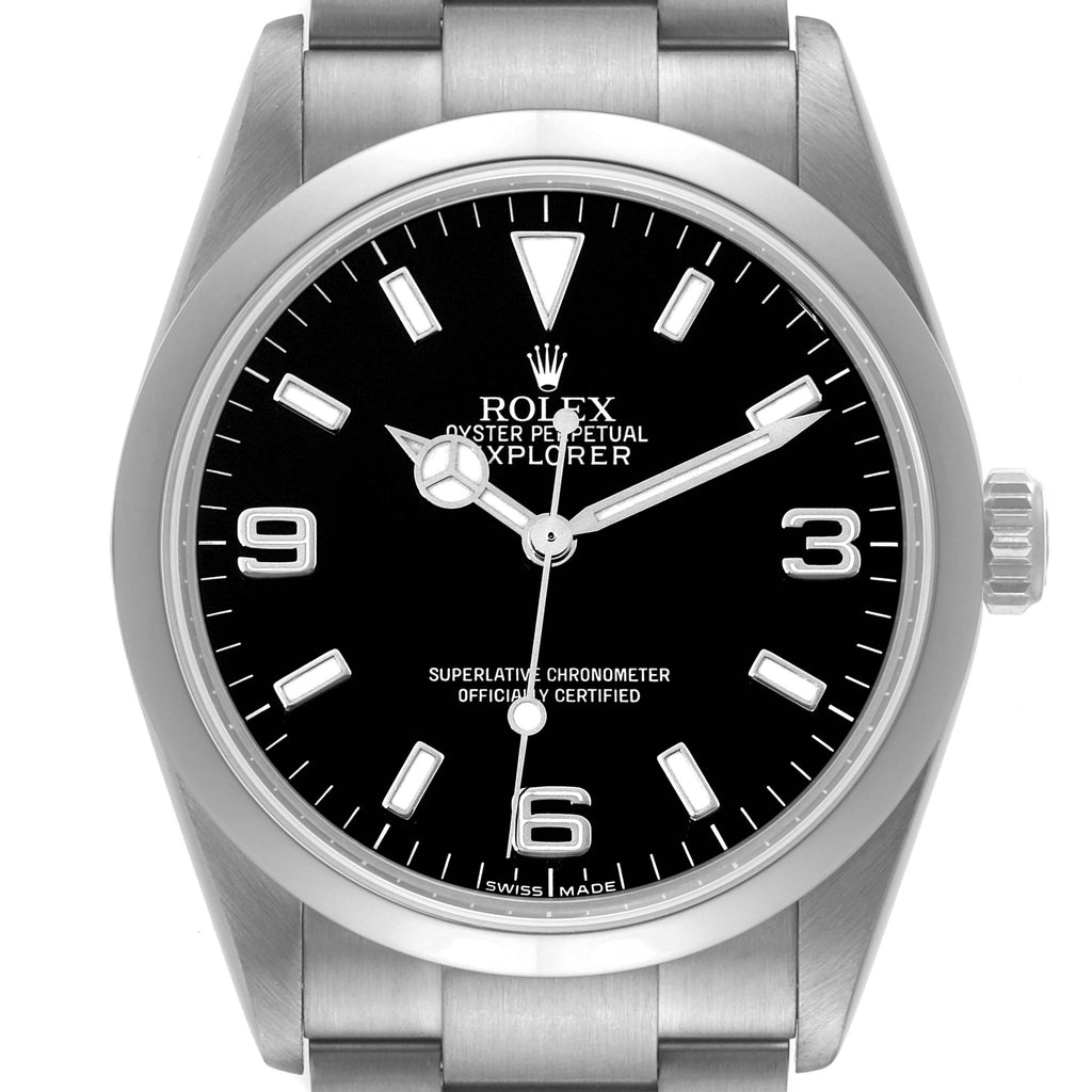 Rolex Explorer I Black Dial Stainless Steel Mens Watch 114270