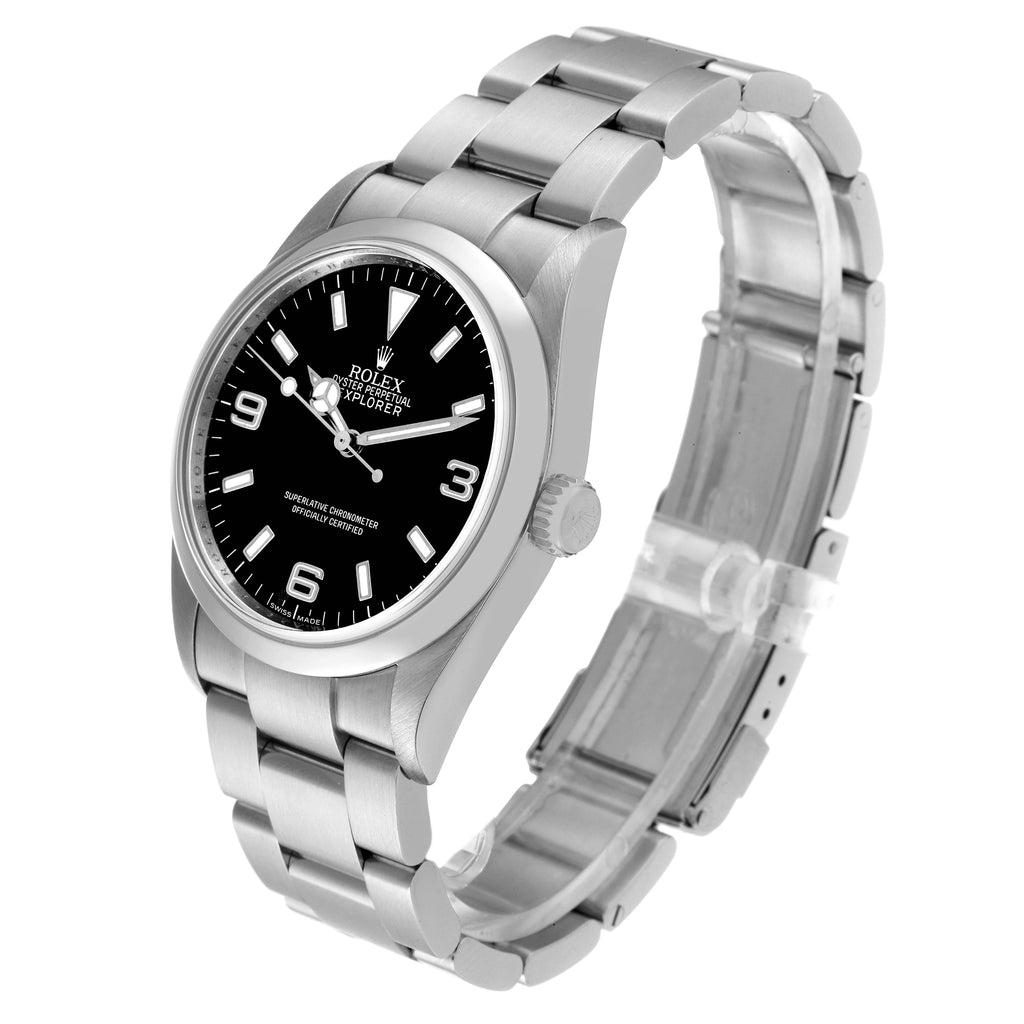 Rolex Explorer I Black Dial Stainless Steel Mens Watch 114270