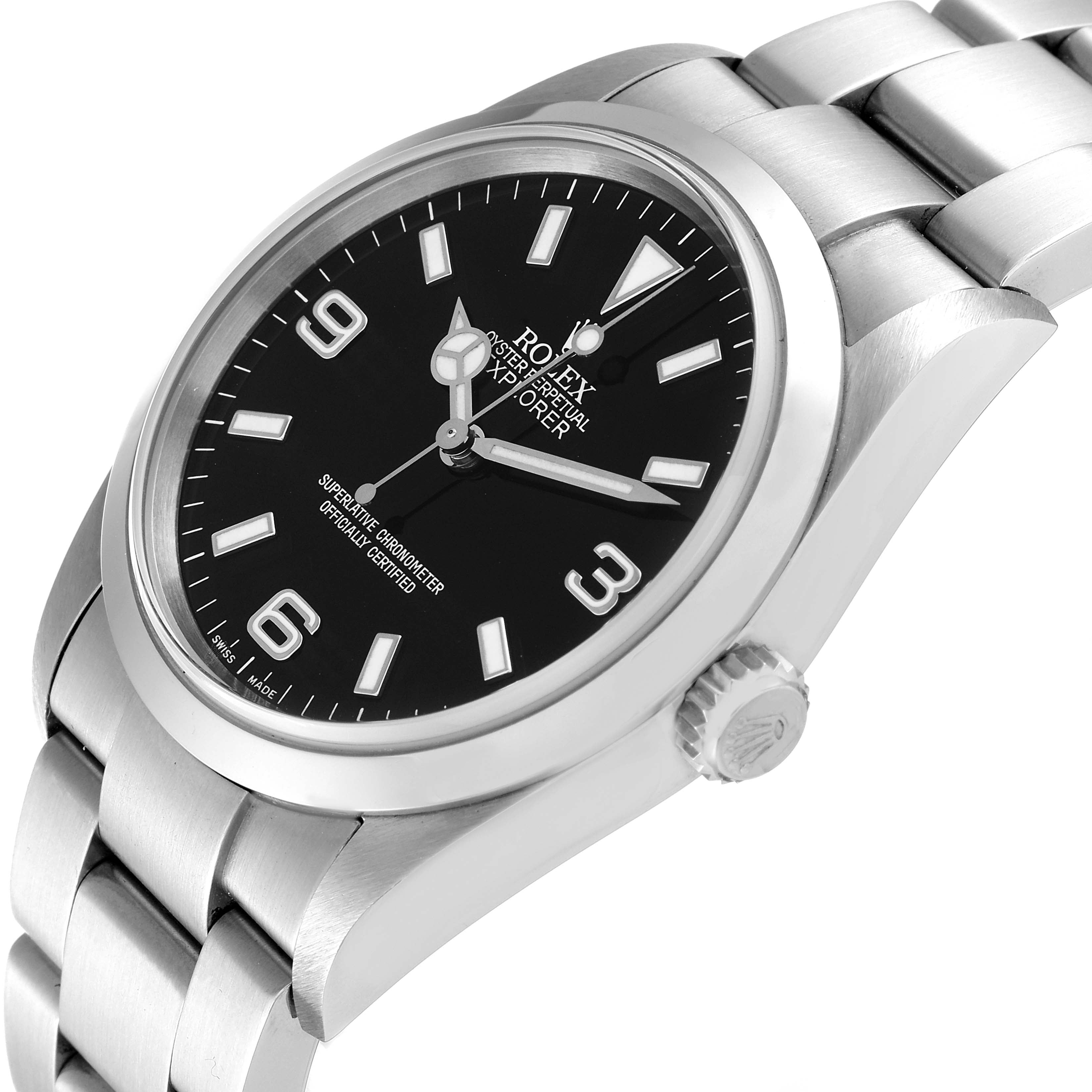 Rolex Explorer I Black Dial Stainless Steel Mens Watch 114270 Unworn NOS