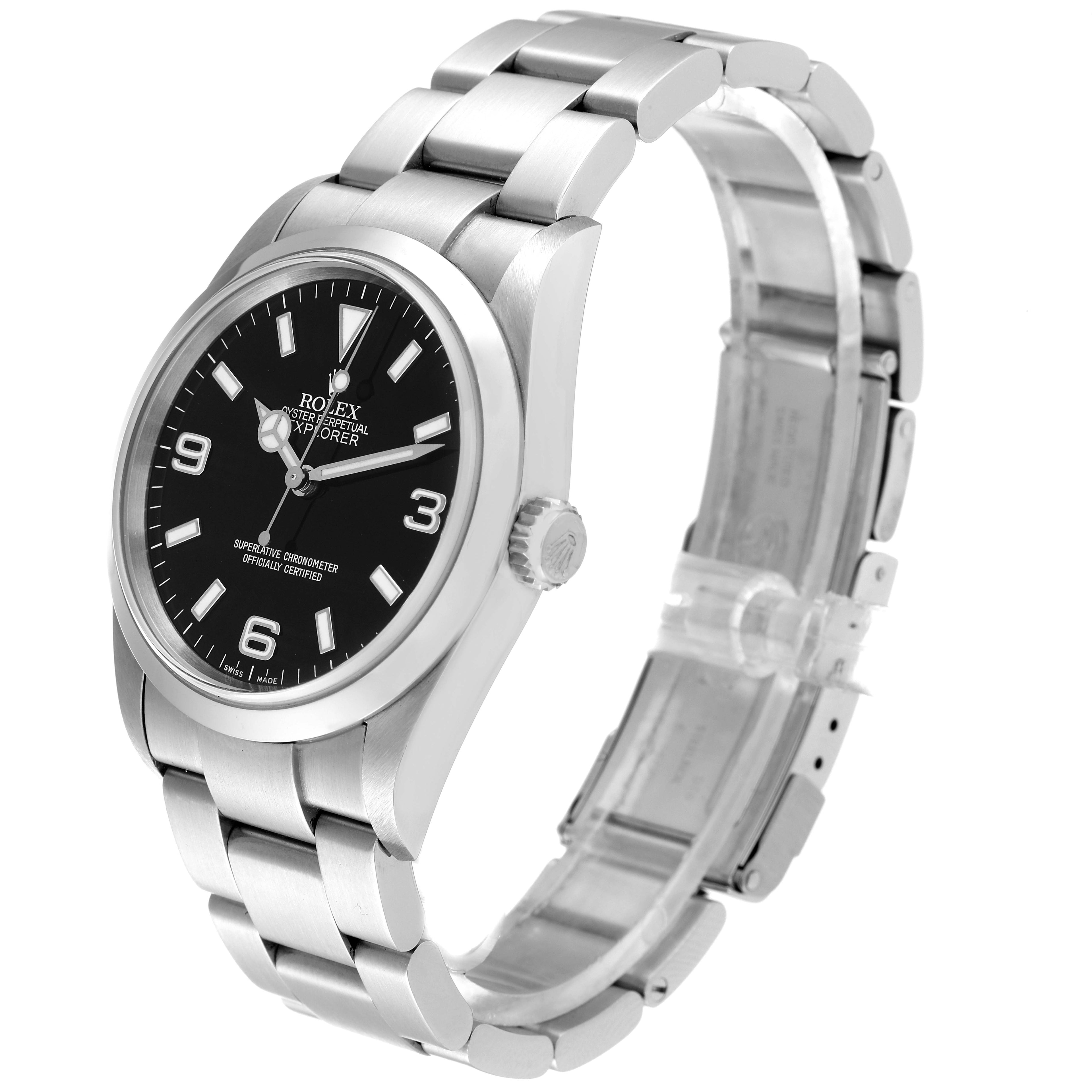 Rolex Explorer I Black Dial Stainless Steel Mens Watch 114270 Unworn NOS