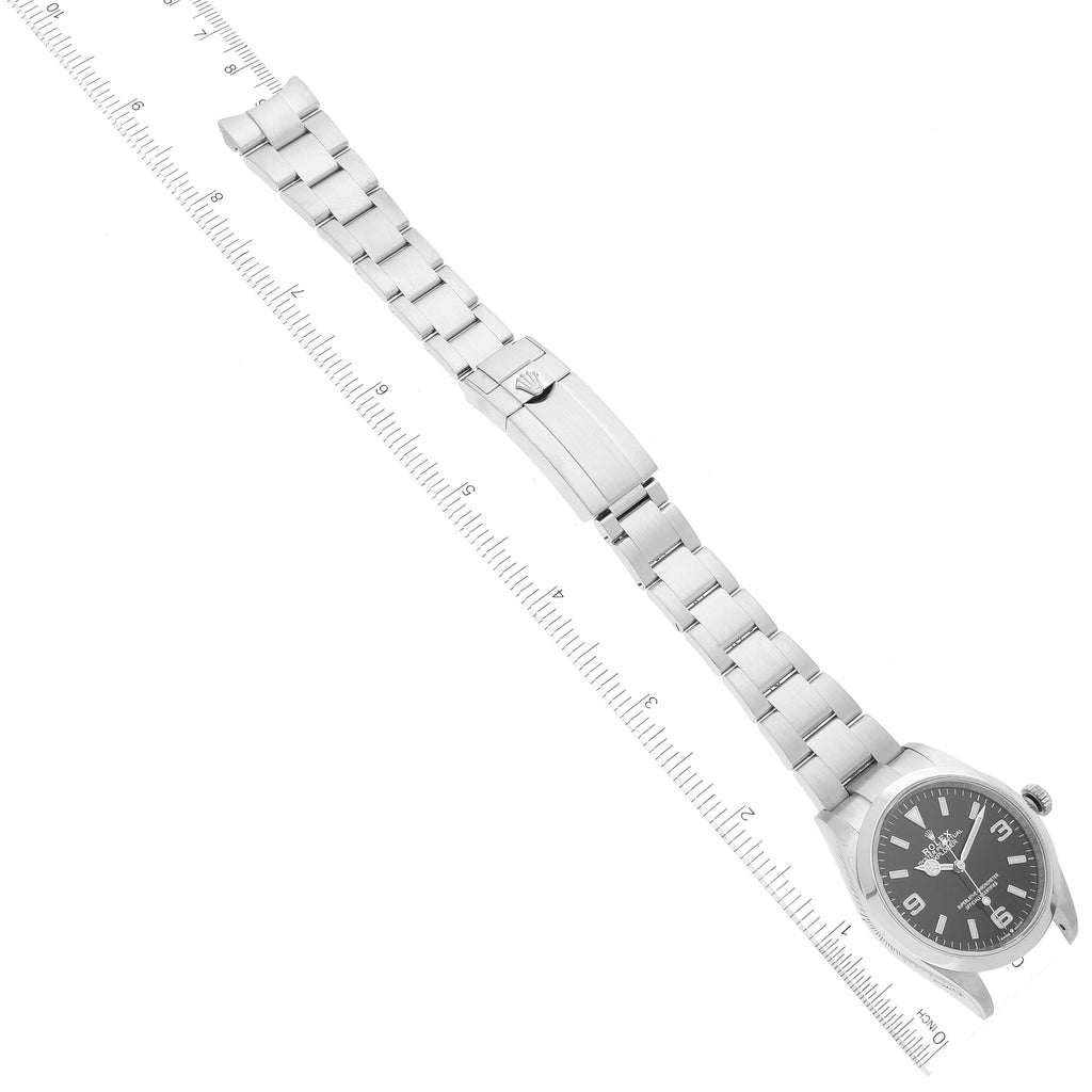 Rolex Explorer I Black Dial Stainless Steel Mens Watch 124270 Box Card