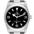 Rolex Explorer I Black Dial Stainless Steel Mens Watch 14270 Box Papers
