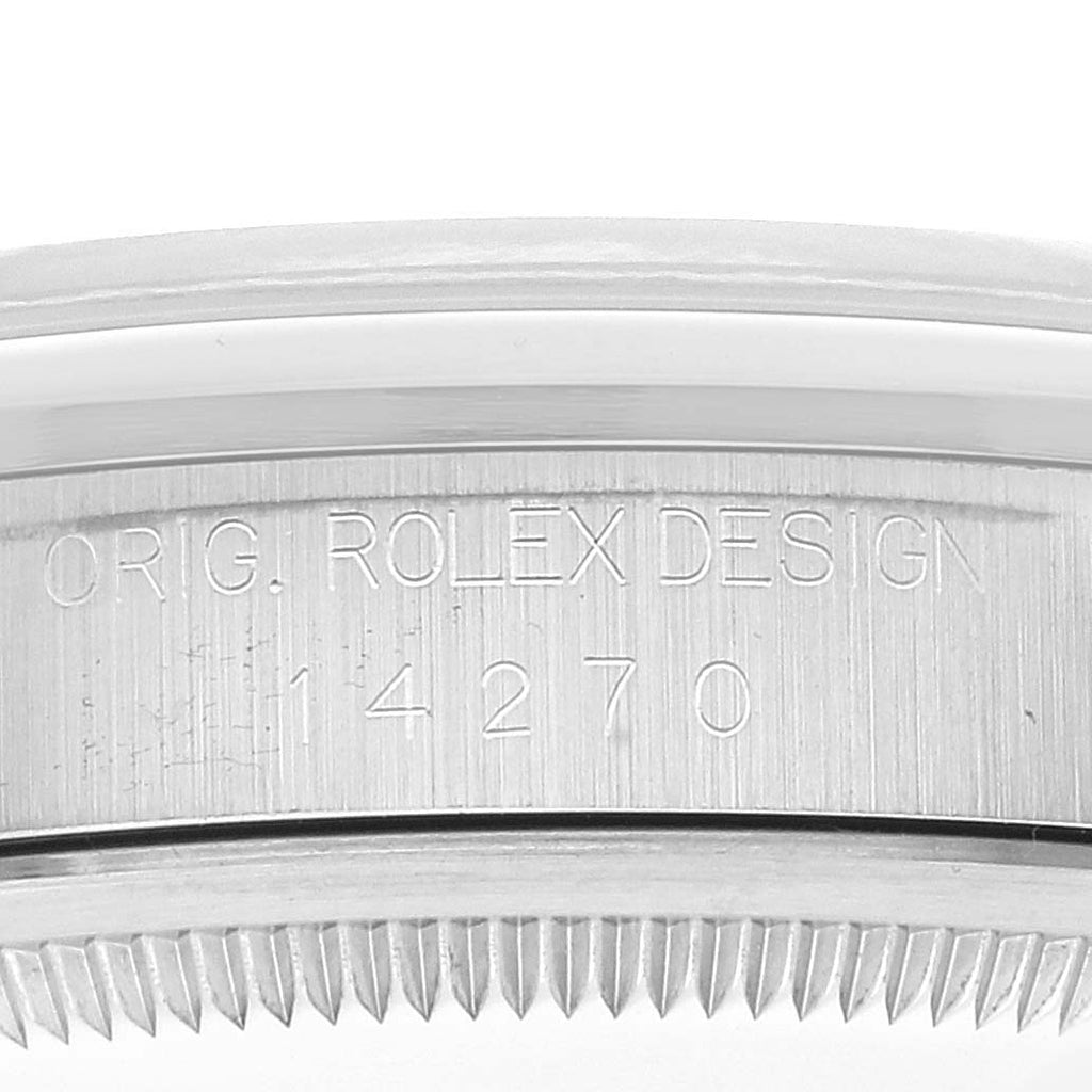 Rolex Explorer I Black Dial Stainless Steel Mens Watch 14270 Box Papers