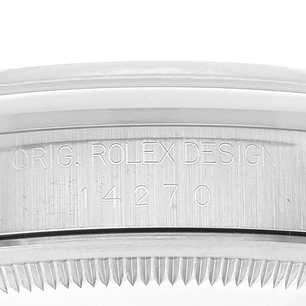 Rolex Explorer I Black Dial Stainless Steel Mens Watch 14270 Box Papers