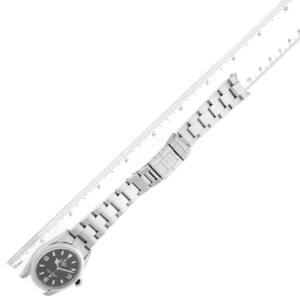 Rolex Explorer I Luminous Numbers Steel Mens Watch 114270 Box Papers