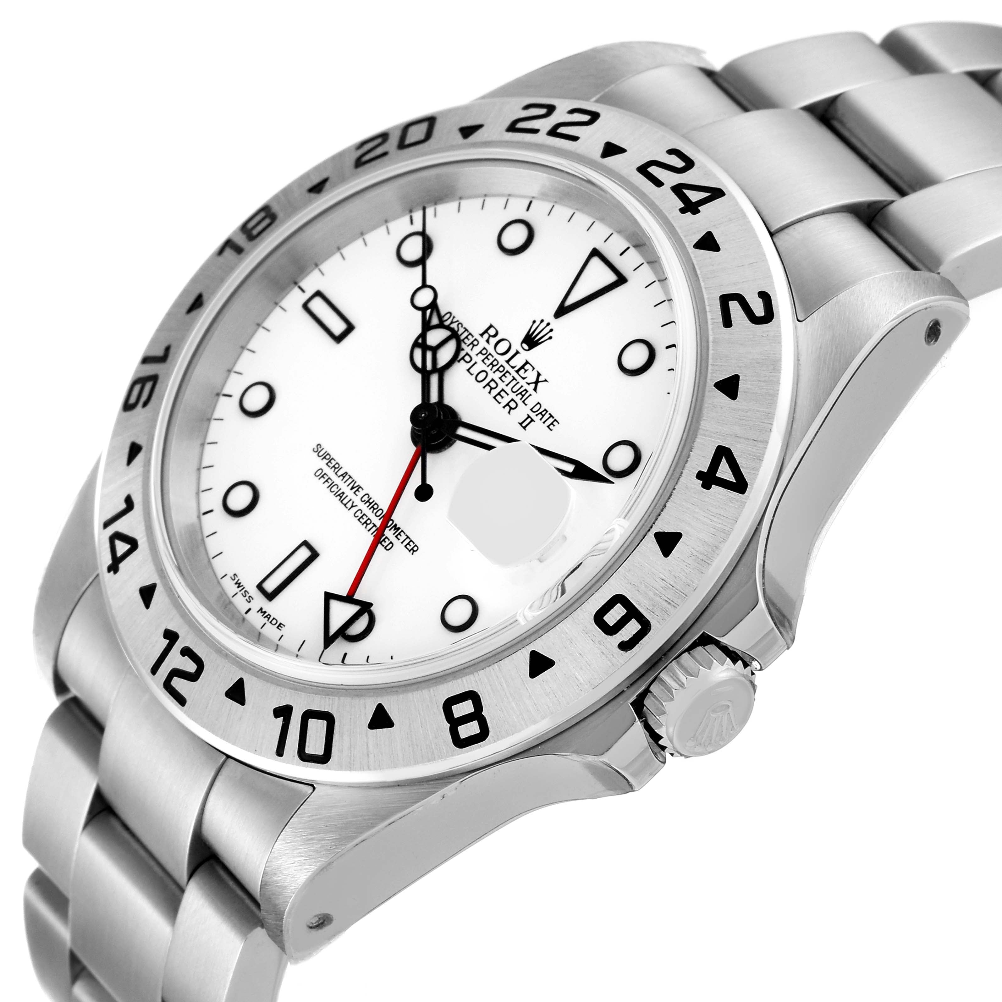Rolex Explorer II 40mm Polar White Dial Steel Mens Watch 16570 Unworn NOS