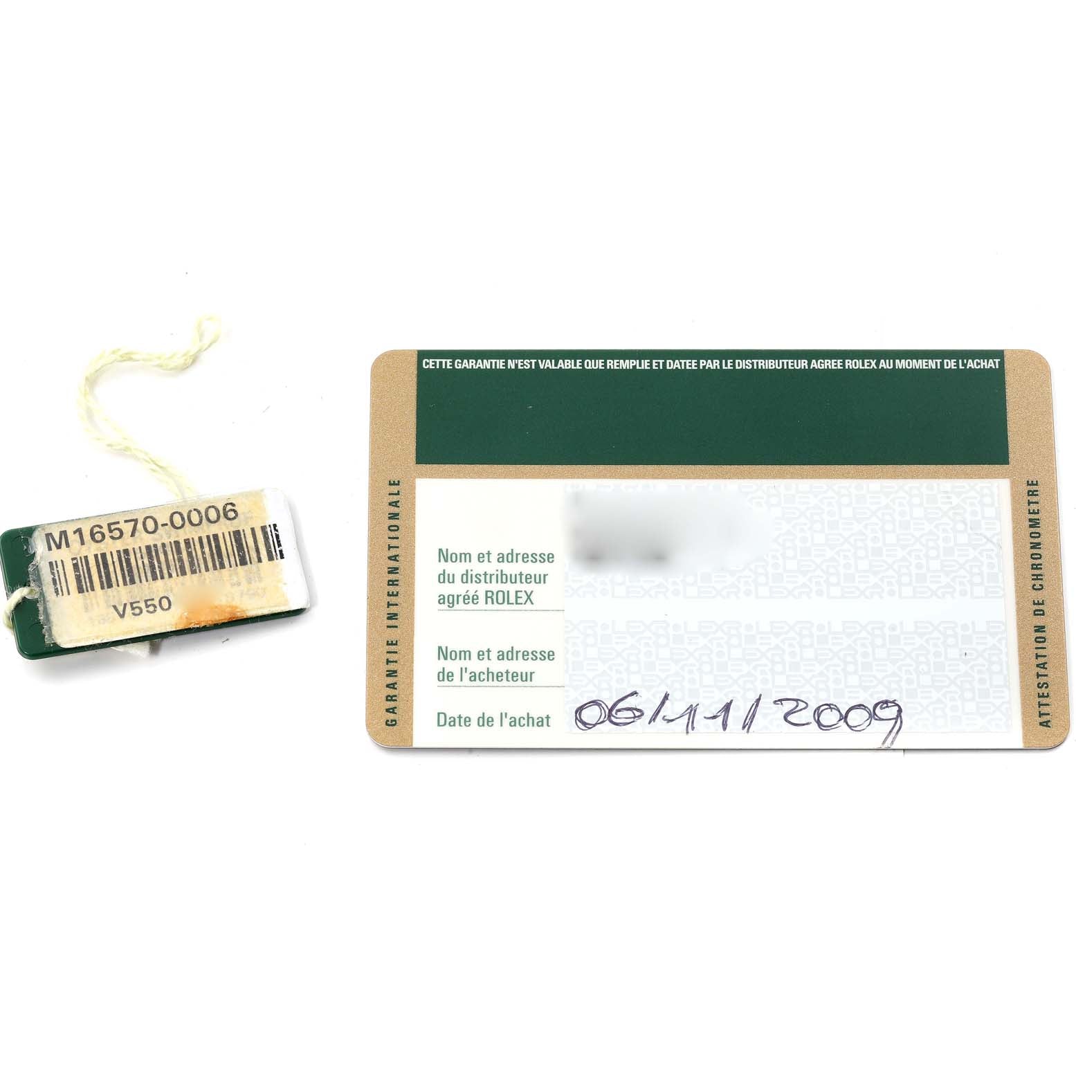 Rolex Explorer II 40mm White Dial Parachrom Hairspring Watch 16570 Box Card