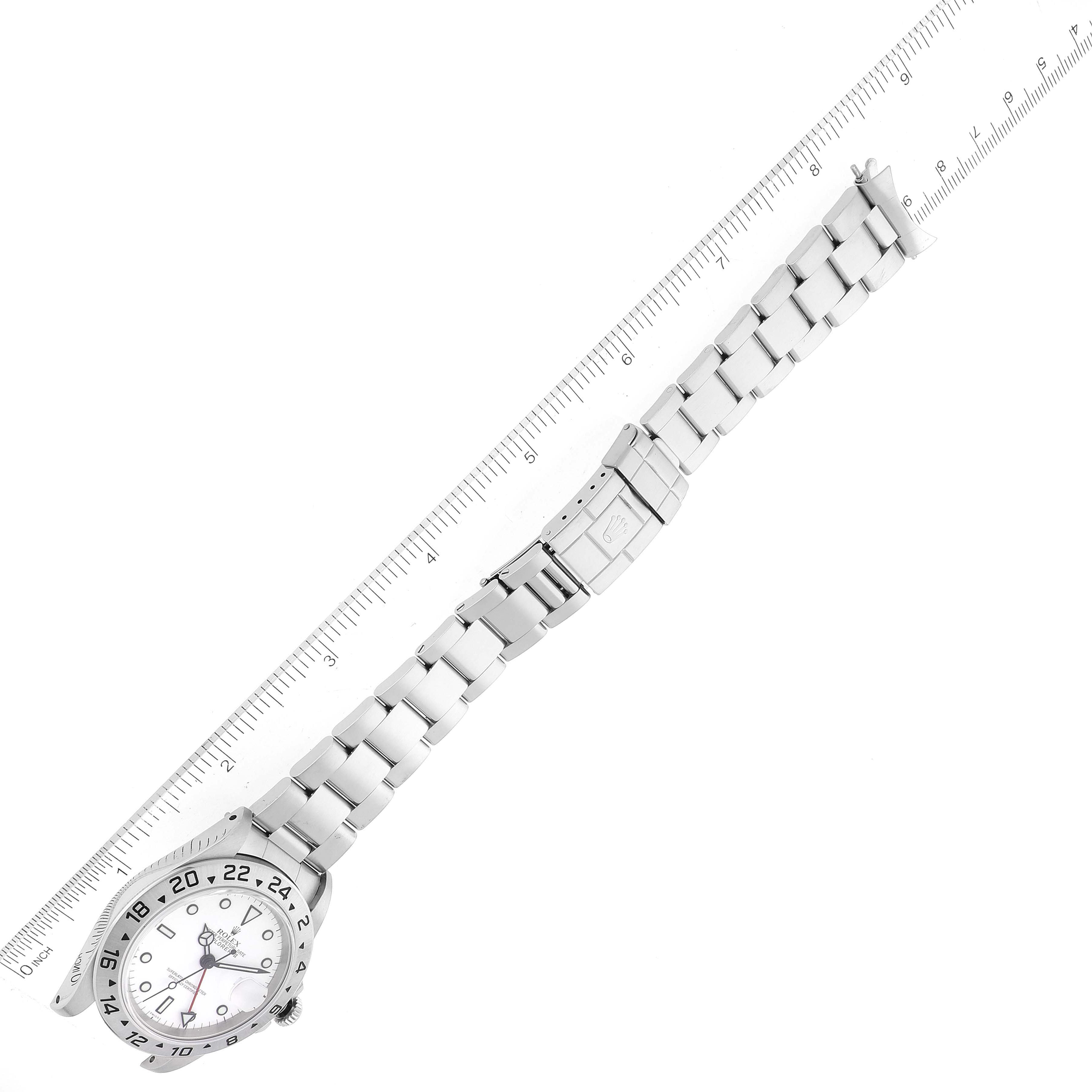 Rolex Explorer II 40mm Polar White Dial Automatic Watch 16570 Box Papers