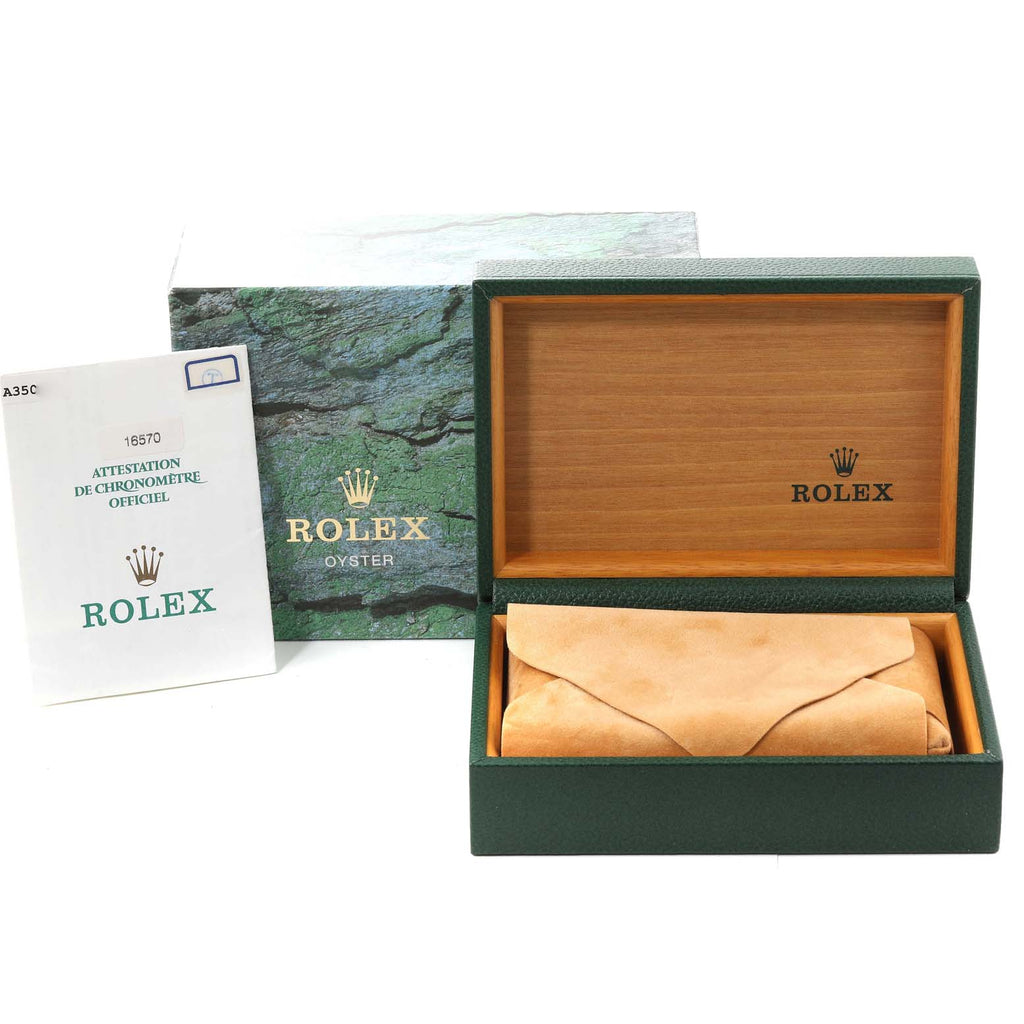 Rolex Explorer II 40mm Polar White Dial Automatic Watch 16570 Box Papers