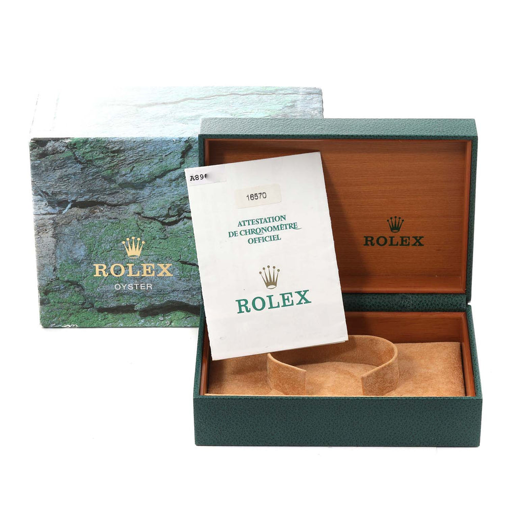 Rolex Explorer II White Polar Dial Steel Mens Watch 16570 Box Papers