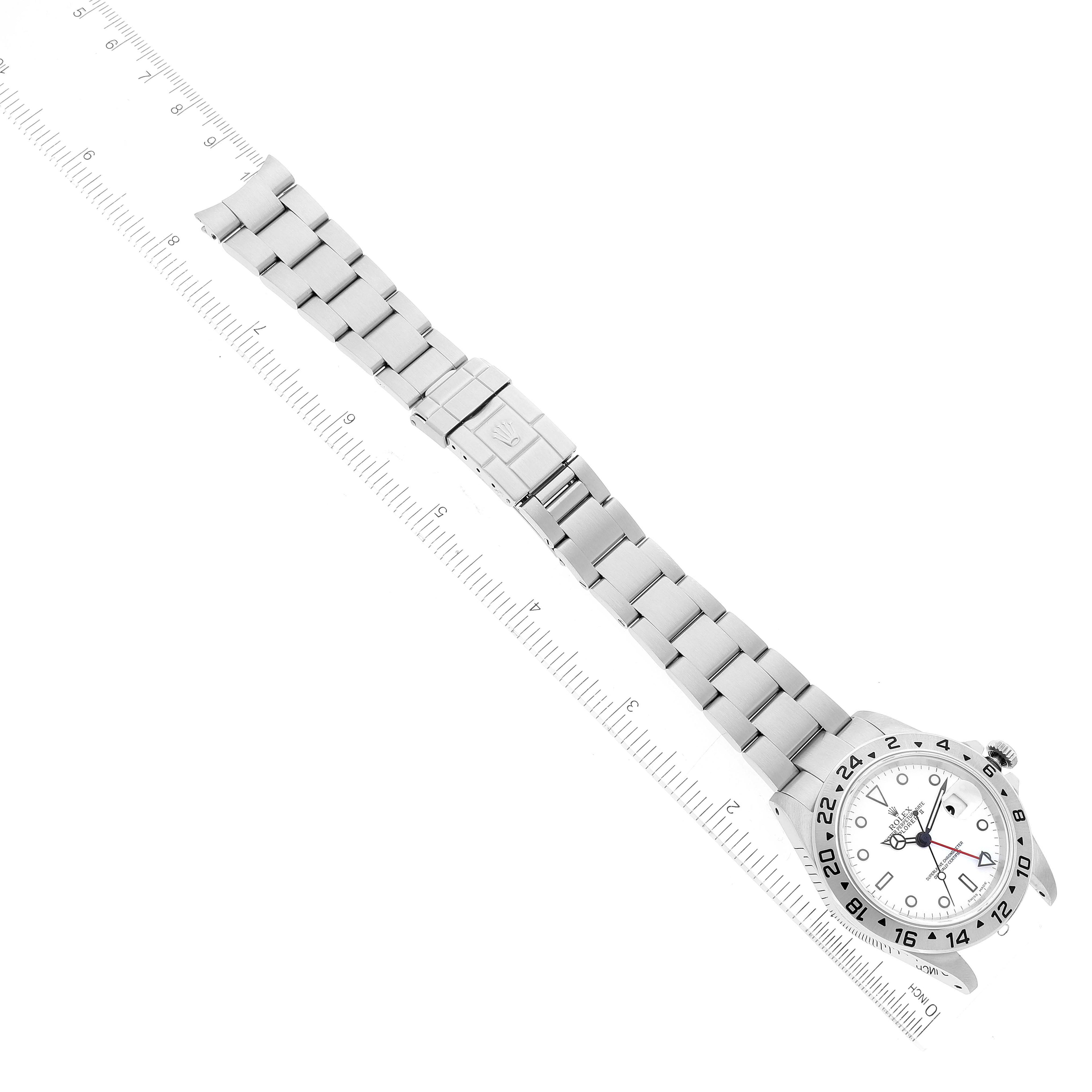 Rolex Explorer II 40mm White Polar Dial Steel Mens Watch 16570