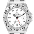 Rolex Explorer II 40mm White Polar Dial Red Hand Steel Mens Watch 16570